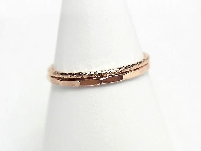 [Video] 14KGF Pink Gold Filled Ring Sparkle 1pc