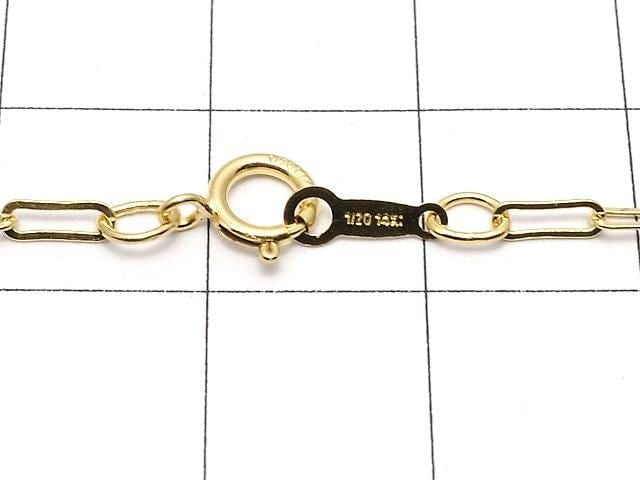 14KGF Long Cable Paper Clip Chain 2.0mm [40cm][45cm] Necklace 1pc