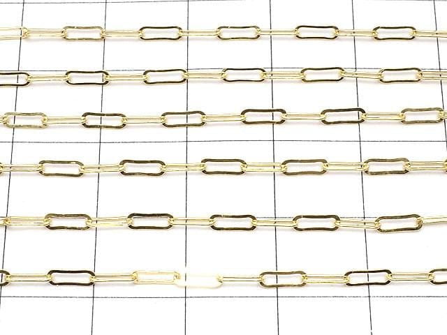 14KGF Long Cable Paper Clip Chain 2.0mm [40cm][45cm] Necklace 1pc