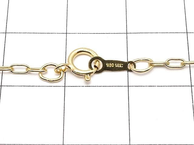14KGF Long Cable Paper Clip Chain 1.75mm [40cm][45cm][50cm] Necklace 1pc