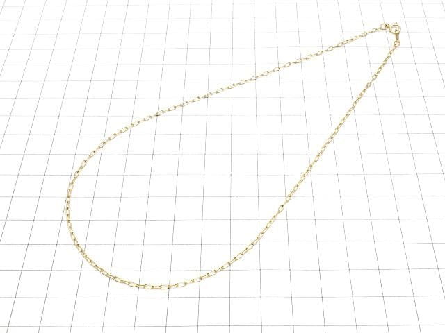 14KGF Long Cable Paper Clip Chain 1.75mm [40cm][45cm][50cm] Necklace 1pc