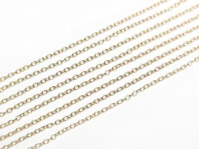 [Video] 14KGF Slide Adjuster Figaro Chain 1.0mm [55.88cm] Necklace 1pc