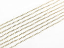[Video] 14KGF Flat Curb Chain with Slide Adjuster 1.0mm [55.88cm] Necklace 1pc