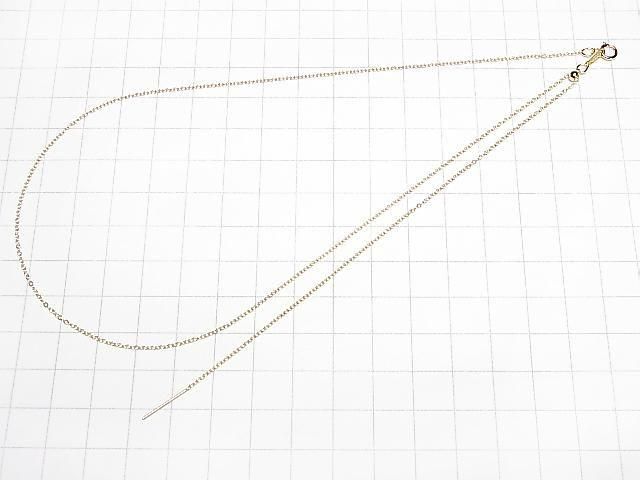[Video] 14KGF Flat Curb Chain with Slide Adjuster 1.0mm [55.88cm] Necklace 1pc