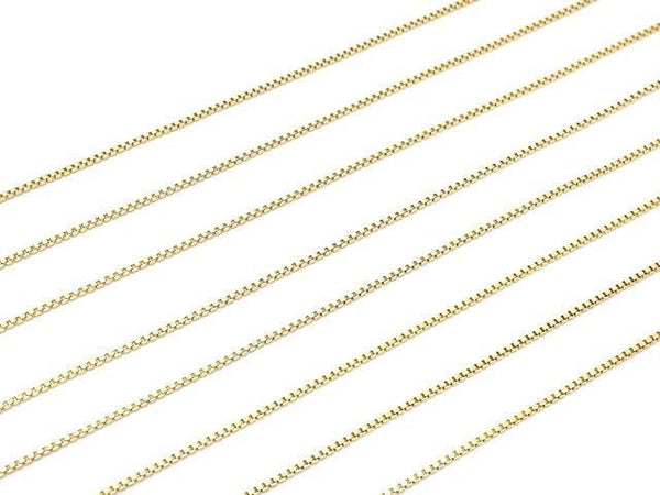 [Video] 14KGF Box Chain with Slide Adjuster 1.0mm [46cm] Necklace 1pc
