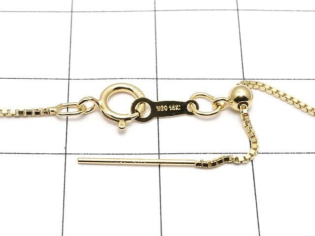 [Video] 14KGF Box Chain with Slide Adjuster 1.0mm [46cm] Necklace 1pc