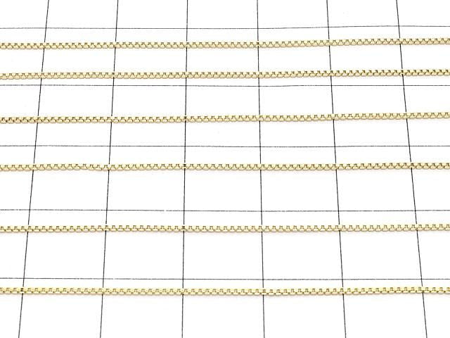 [Video] 14KGF Box Chain with Slide Adjuster 1.0mm [46cm] Necklace 1pc