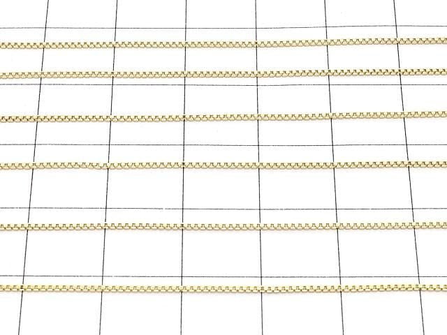 [Video] 14KGF Box Chain with Slide Adjuster 1.0mm [46cm] Necklace 1pc