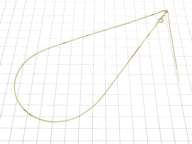 [Video] 14KGF Box Chain with Slide Adjuster 1.0mm [46cm] Necklace 1pc
