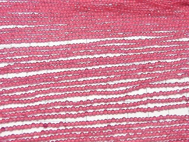 High Quality! Glass Beads Faceted Round 2mm Pink 1strand beads (aprx.13inch/32cm)