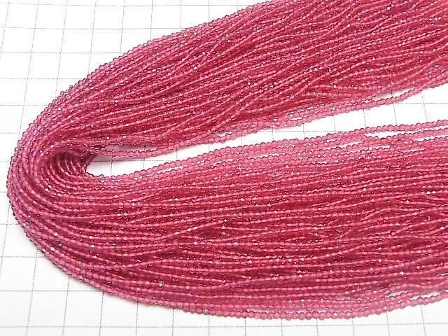 High Quality! Glass Beads Faceted Round 2mm Pink 1strand beads (aprx.13inch/32cm)