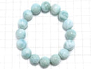 [Video][One of a kind] Larimar Pectolite AA++ Round 13mm Bracelet NO.20