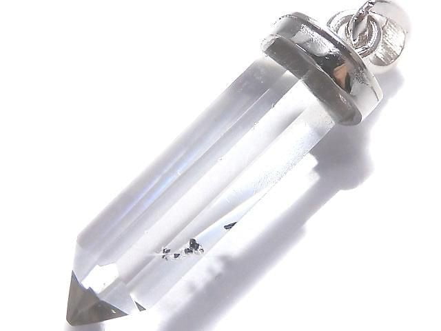 [Video][One of a kind] Stibnite in Quartz Pendant Silver925 NO.22