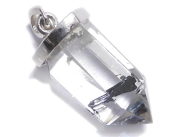 [Video][One of a kind] Stibnite in Quartz Pendant Silver925 NO.24