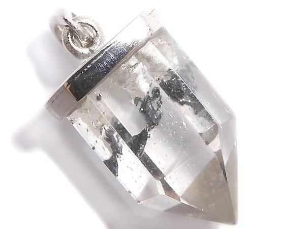 [Video][One of a kind] Stibnite in Quartz Pendant Silver925 NO.28