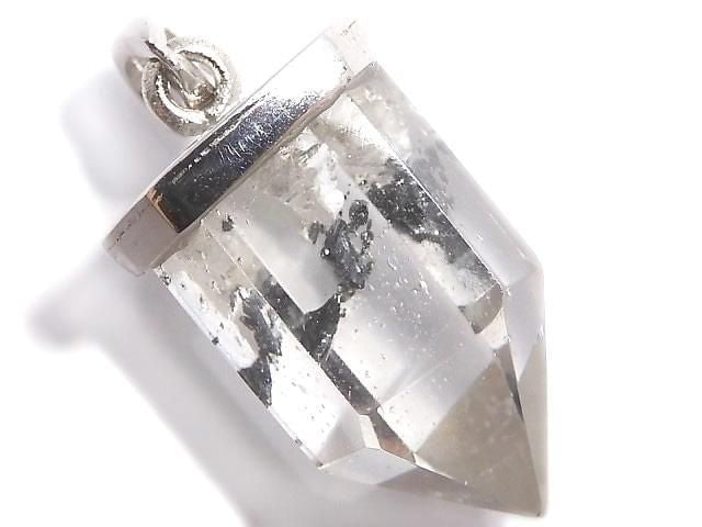 [Video][One of a kind] Stibnite in Quartz Pendant Silver925 NO.28