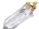 [Video][One of a kind] Stibnite in Quartz Pendant 18KGP NO.39