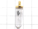 [Video][One of a kind] Stibnite in Quartz Pendant 18KGP NO.39