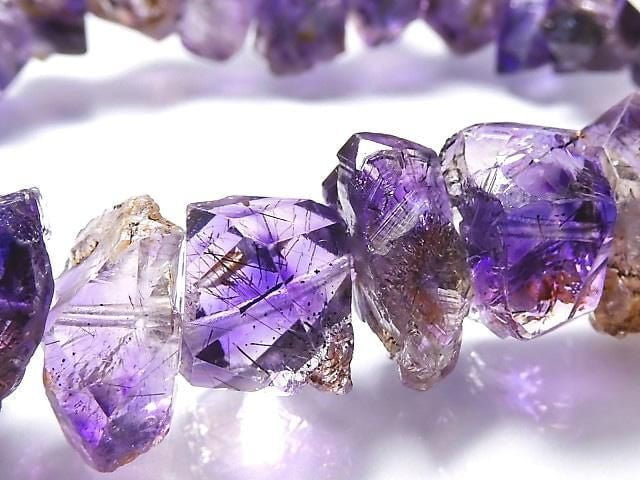[Video][One of a kind] Elestial Quartz AA++ Rough Nugget Bracelet NO.11