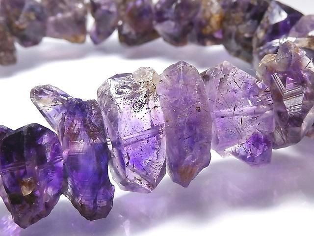 [Video][One of a kind] Elestial Quartz AA++ Rough Nugget Bracelet NO.12