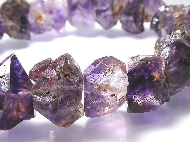 [Video][One of a kind] Elestial Quartz AA++ Rough Nugget Bracelet NO.15