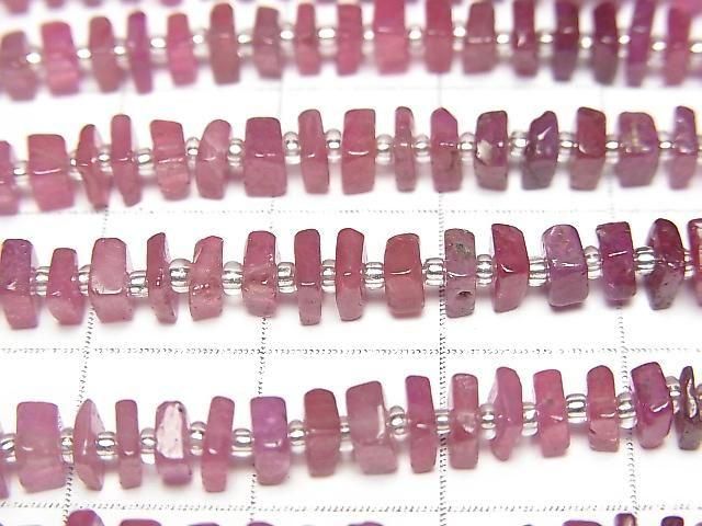 [Video] Pink Sapphire AA++ Square Rondelle (Disc) 1strand beads (aprx.5inch/13cm)