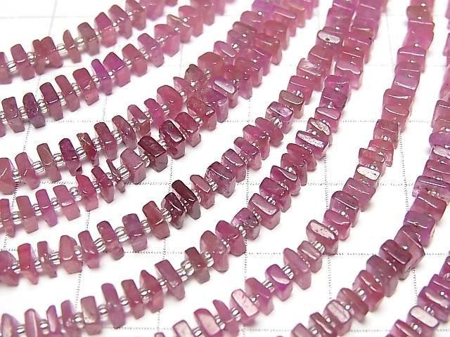 [Video] Pink Sapphire AA++ Square Rondelle (Disc) 1strand beads (aprx.5inch/13cm)