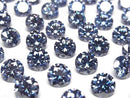 [Video] Moissanite AAA Loose stone Round Faceted 8x8mm [Dark Blue] 1pc