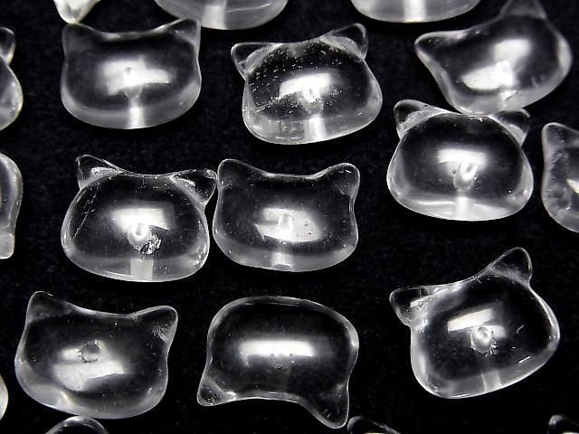 [Video] Crystal AA++ Cat Motif 10x12mm [Half Drilled Hole (Back)] 2pcs