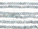 [Video]High Quality! Natural Blue Zircon AA+ Cube Shape 2x2x2mm half or 1strand beads (aprx.15inch/36cm)