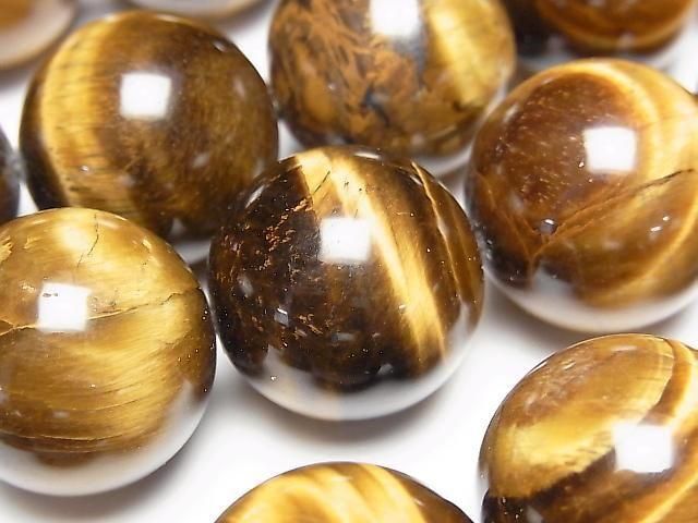[Video] Yellow Tiger's Eye AA+ Round 21mm 1/4-1strand beads (aprx.15inch/36cm)