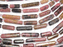 [Video] Dendritic Rhodonite Faceted Tube 1strand beads (aprx.15inch/36cm)