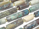 [Video] Chrysocolla Faceted Tube 1strand beads (aprx.15inch/36cm)