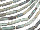 [Video] Chrysocolla Faceted Tube 1strand beads (aprx.15inch/36cm)