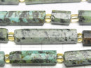 [Video]African Turquoise Faceted Tube 1strand beads (aprx.15inch/36cm)