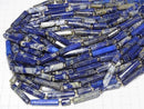 [Video] Lapislazuli Faceted Tube 1strand beads (aprx.15inch/36cm)