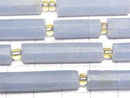 [Video]Angelite Faceted Tube 1strand beads (aprx.15inch/36cm)