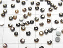 [Video] High Quality Black Shell (Black-lip Oyster) Round Cabochon 3x3mm 5pcs