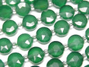 [Video]High Quality! Green Onyx AAA Faceted Coin 8x8mm 1strand beads (aprx.14inch/35cm)