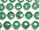 [Video]High Quality! Green Onyx AAA Faceted Coin 8x8mm 1strand beads (aprx.14inch/35cm)
