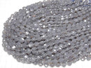 [Video]High Quality! Gray Onyx Faceted Coin 8x8mm 1strand beads (aprx.14inch/35cm)