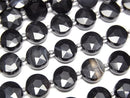 [Video]High Quality! Striped Onyx Faceted Coin 8x8mm 1strand beads (aprx.14inch/35cm)