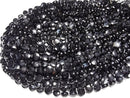 [Video]High Quality! Striped Onyx Faceted Coin 8x8mm 1strand beads (aprx.14inch/35cm)