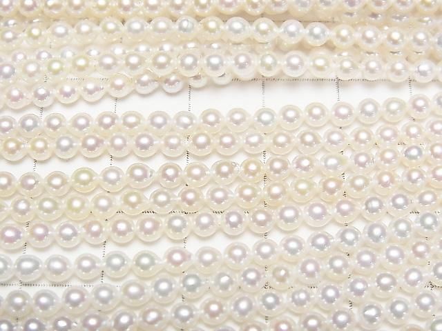 [Video] Fresh Water Pearl AAA- Semi Round 3mm White 1strand beads (aprx.15inch/38cm)