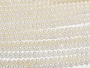 [Video] Fresh Water Pearl AAA Semi Round 3mm White half or 1strand beads (aprx.15inch/37cm)
