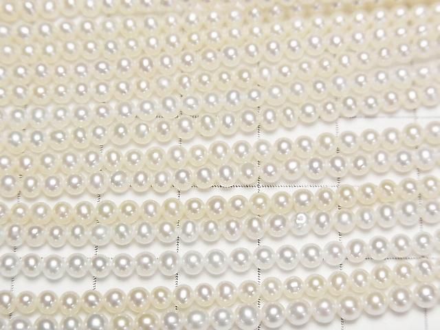 [Video] Fresh Water Pearl AAA Semi Round 3mm White half or 1strand beads (aprx.15inch/37cm)