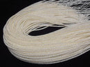 [Video] Fresh Water Pearl AAA Semi Round 3mm White half or 1strand beads (aprx.15inch/37cm)