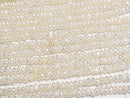[Video] Fresh Water Pearl AA White Rondelle 3-3.5mm 1strand beads (aprx.14inch/34cm)