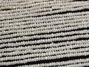 [Video] Fresh Water Pearl AA White Rondelle 3-3.5mm 1strand beads (aprx.14inch/34cm)