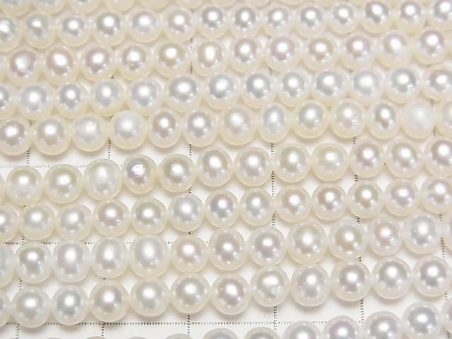 [Video] Fresh Water Pearl AA++ Potato 5mm White 1strand beads (aprx.15inch/37cm)